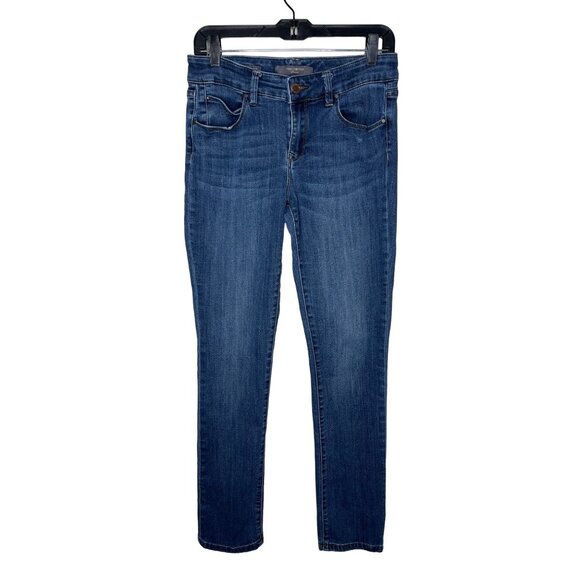 The Limited Denim - The Limited Jeans Womens Size 8 Medium Straight Leg Stretch Denim Pants Blue